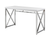 47" White and Silver Wood and Metal Computer Desk