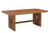 75" Brown Solid Wood Trestle Base Dining Table