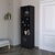 71" Black Wood Bar Cabinet With Two Doors