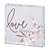 Tabletop Glass Plaque Love Never Fails