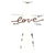 Tabletop Cross Love Enamel-look