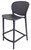 Set of Four 30" Dark Gray Heavy Duty Plastic Low Back Bar Height Bar Chairs