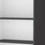 71" Gray And White Wood Three Tier Bookcase with Two Doors