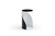19" Black and White Steel Round Pedestal End Table
