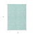 8' X 10' Teal Blue And Aqua Floral Washable Indoor Outdoor Area Rug
