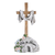 Tabletop Cross On Stone He Is Risen 7.5H