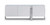 91" White Glass and Stainless Steel Frame Console Table