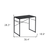 39" Brown and Black Wood and Metal H-Shape Computer Desk