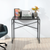 39" Brown and Black Wood and Metal H-Shape Computer Desk