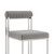 Set of Two Gray And Silver Upholstered Polyester Open Back Dining Side Chairs
