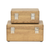 Set Of Two Brown Solid Wood Jewelry Boxes