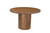 48" Brown Solid Wood Pedestal Base Round Top Dining Table
