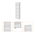 71" White Wood Five Tier Bookcase