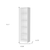 71" White Wood Five Tier Bookcase