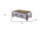 51" Brown And Gray Solid Wood And Aluminum Coffee Table With Drawer