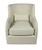 30" Natural Polyester Blend Striped Swivel Lounge Chair