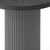 18" Dark Gray Wood Round Pedestal End Table