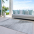 5' X 8' Gray Silver And Charcoal Abstract Washable Indoor Outdoor Area Rug