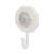 4" Pearl And White Cast Iron Sand Dollar Wall Hook