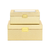 Set Of Two Gold Faux Leather And Mirrored Glass Jewelry Boxes