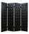 1 X 84 X 84 Black Faux Leather Screen