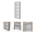71" White Wood Five Tier Bookcase