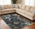 8' X 11' Blue and Green Abstract Power Loom Area Rug