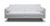80 X 45 X 13 White Stainless Steel Sofa Bed