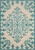4’ x 6’ Aqua Medallion Indoor Outdoor Area Rug