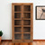 80" Brown Solid Wood Display Stand With Two Doors