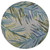7' Round Wool Grey or Blue Area Rug