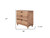 36" Natural Solid Wood Three Drawer Dresser