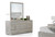 Contemporary Gray Middle Block 3 Drawer Dresser
