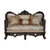 38" X 68" X 48" Fabric Dark Walnut Upholstery Wood Leg/Trim Loveseat w/4 Pillows
