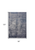 8' X 10' Blue and Ivory Striped Power Loom Distressed Non Skid Area Rug