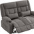 47" Gray Microfiber Manual Reclining Loveseat With Storage and Toss Pillows