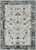 7' Ivory Grey Machine Woven Floral Traditional Indoor Runner Rug