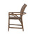 Set of Two Brown Rattan Open Back Dining Arm Chairs