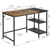 43" Brown and Black Wood and Metal H-Shape Computer Desk