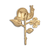 5" Gold Cast Iron Snail Wall Hook