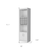 71" White Wood Bar Cabinet With Two Doors