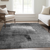 5' X 8' Gray Silver And Charcoal Abstract Washable Indoor Outdoor Area Rug