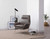 Modern Dark Gray Top Grain Italian Leather Accent Chair