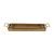 Set of Two Gold Cast Iron Handmade Vanity Trays With Handles