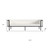 77" Black Iron and Cushions Patio Sofa