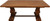 81" Brown Solid Wood Trestle Base Dining Table
