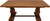 81" Brown Solid Wood Trestle Base Dining Table