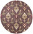 Plum Purple Machine Woven Traditional Octagon Indoor Area Rug