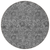 8' Gray Charcoal And Silver Round Floral Washable Indoor Outdoor Area Rug