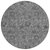 8' Gray Charcoal And Silver Round Floral Washable Indoor Outdoor Area Rug